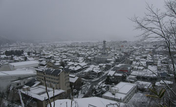 市街地雪景色